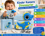 Kinderkamera mit Sofortdruck Dinosaurier Kamera Foto Video Spiele MP3 Blau