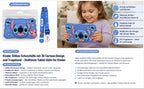 Stitch Tablet Hülle für Samsung Galaxy Tab A9 / A11 – Kinder Silikon Schutzhülle mit 3D Pop-Up Design, Trageband, Stoßschutz, Standfunktion, Weiche Schutzhülle