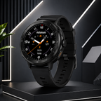 AMAYA ASW-10 Smartwatch AMOLED 1,43" Bluetooth Anrufe Fitnessuhr IP68 Schwarz