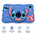 Stitch Tablet Hülle für Samsung Galaxy Tab A9 / A11 – Kinder Silikon Schutzhülle mit 3D Pop-Up Design, Trageband, Stoßschutz, Standfunktion, Weiche Schutzhülle