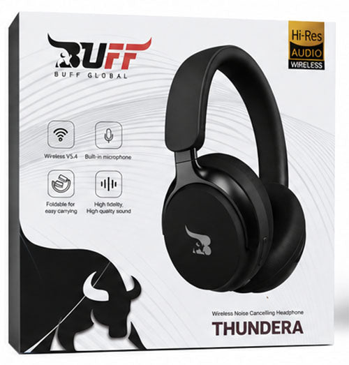 BUFF THUNDERA Wireless Noise Cancelling Kopfhörer-Schwarz