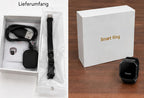 Smart Ring mit Touch-Display | Magnetisches Metallring | QWatch Pro | Schwarz