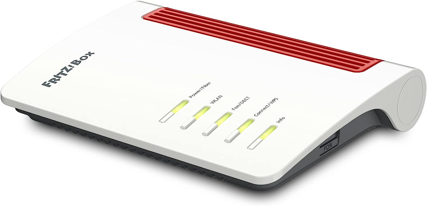 AVM FRITZ!Box 5530 Fiber (Glasfasermodem mit 2x2 Wi-Fi 6 (WLAN AX), bis zu 3 GBit/s, 2.5-Gigabit-LAN-Port, Gebracuht: Sehr Gut