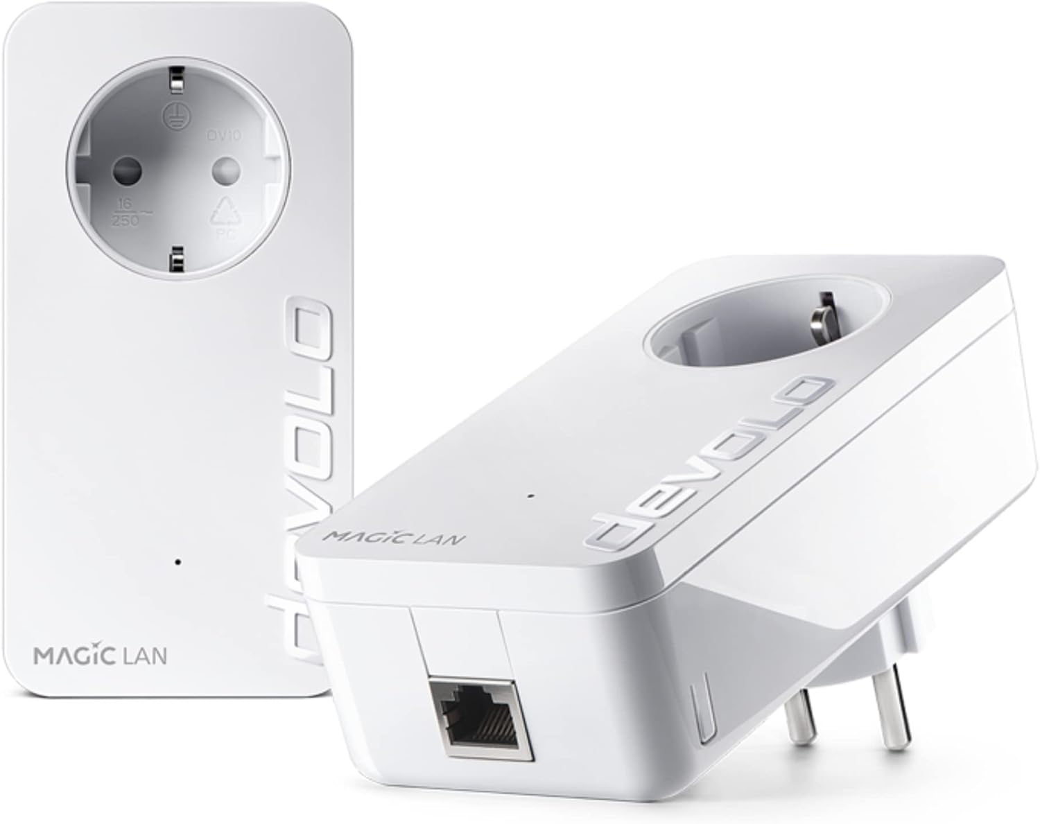 devolo Magic 2 LAN Starter Kit, LAN Powerline Adapter, bis zu 2.400 Mbit/s, 1x Gigabit LAN Anschluss, ideal für Homeoffice, dLAN 2.0, weiß- Gebraucht - Wie Neu