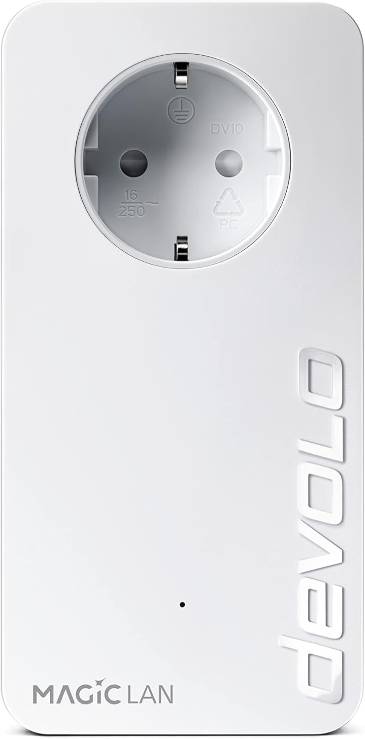 devolo Magic 2 LAN Starter Kit, LAN Powerline Adapter, bis zu 2.400 Mbit/s, 1x Gigabit LAN Anschluss, ideal für Homeoffice, dLAN 2.0, weiß- Gebraucht - Wie Neu