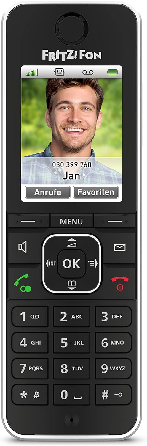 AVM FRITZ!Fon C6 Black DECT-Komforttelefon (hochwertiges Farbdisplay, HD-Telefonie, Internet-/Komfortdienste, Steuerung Fritz!Box-Funktionen) schwarz, Gebraucht - Gut