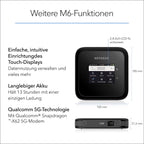 NETGEAR Nighthawk M6 (MR6150), 5G Router Sim-Karte WiFi 6, Tragbarer 5G LTE Modem Router, Mobiler WLAN Sim Karten Router für zu Hause, 4G/5G Hotspot, Ultraschnell, bis zu 2.5 GBit/s