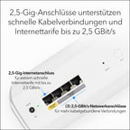 NETGEAR Orbi 770 Serie Tri-Band WiFi 7 Mesh-Netzwerksystem (RBE772) – Router + 1 Satellit-Repeater, Sicherheitsfunktionen, bis zu 11 Gbit/s, Abdeckung bis 360 m2, 100 Geräte, 2,5 GB Internetanschluss