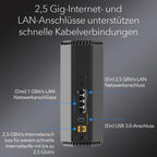 NETGEAR Nighthawk Dual-Band WiFi 7 Router (RS200) – Sicherheitsfunktionen, BE6500 WLAN-Geschwindigkeit (bis zu 6,5 Gbit/s) – deckt bis zu 185 m2, 80 Geräte ab – 2,5 GB Internetanschluss- Gebraucht- Wie Neu