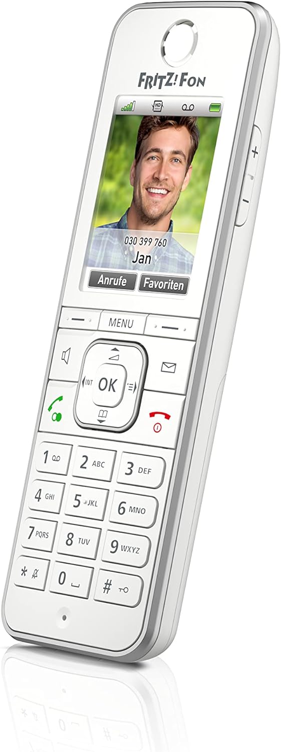 AVM FRITZ!Fon C6 DECT-Komforttelefon (hochwertiges Farbdisplay, HD-Telefonie, Internet-/Komfortdienste, Steuerung FRITZ!Box-Funktionen) weiß, Gebraucht - Wie Neu