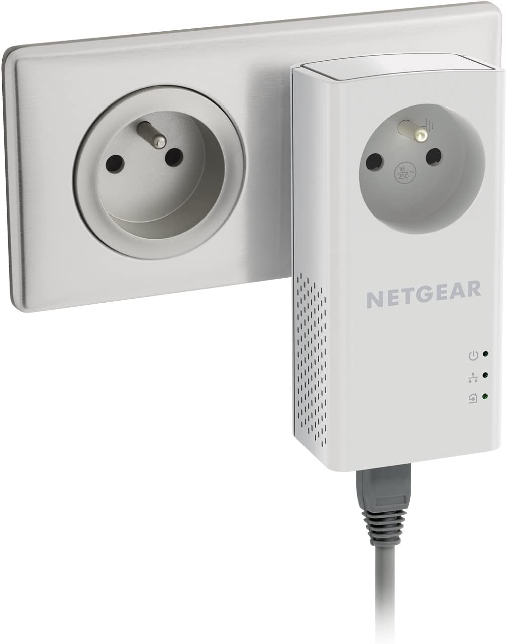 Netgear PLP1000 PowerLINE 2er Set Adapter bis zu 1000 MBit/s (französischer Stecker, nur für Frankreich geeignet)