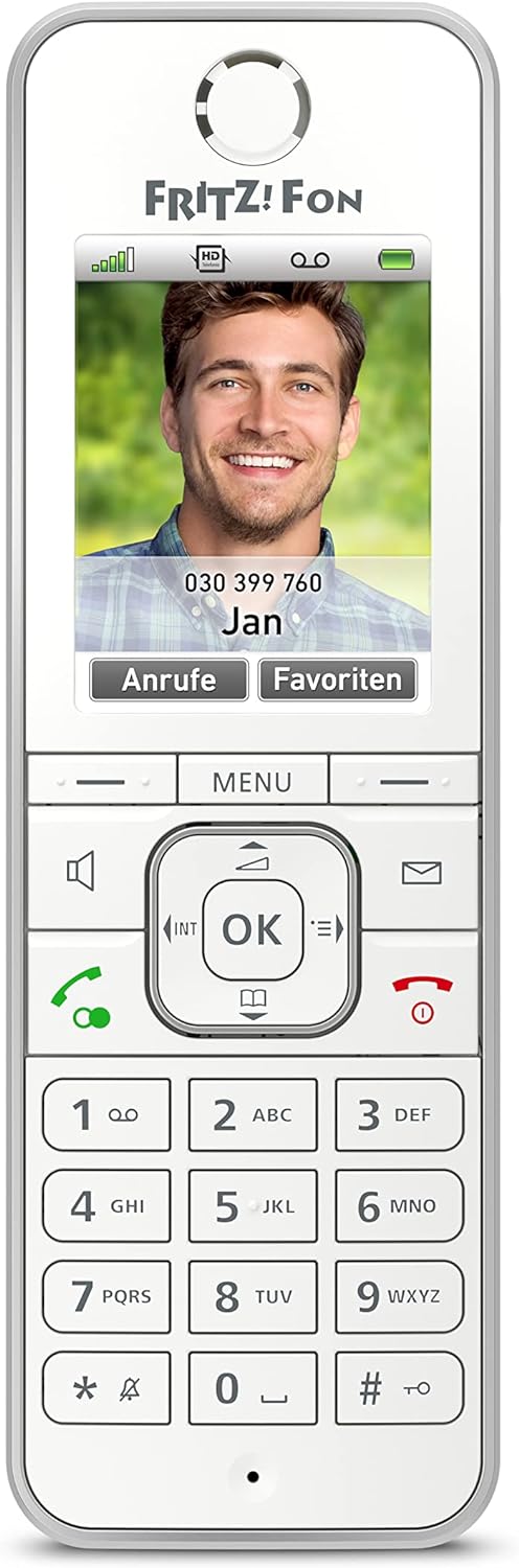 AVM FRITZ!Fon C6 DECT-Komforttelefon (hochwertiges Farbdisplay, HD-Telefonie, Internet-/Komfortdienste, Steuerung FRITZ!Box-Funktionen) weiß, Gebraucht - Wie Neu