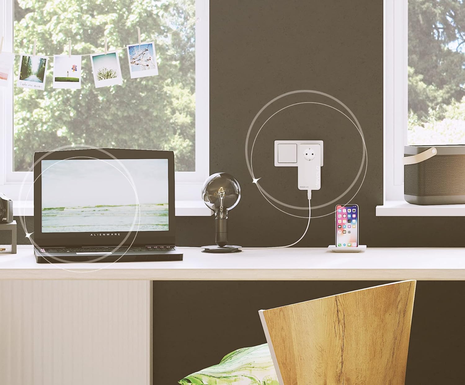 devolo Magic 2 LAN Starter Kit, LAN Powerline Adapter, bis zu 2.400 Mbit/s, 1x Gigabit LAN Anschluss, ideal für Homeoffice, dLAN 2.0, weiß- Gebraucht - Wie Neu