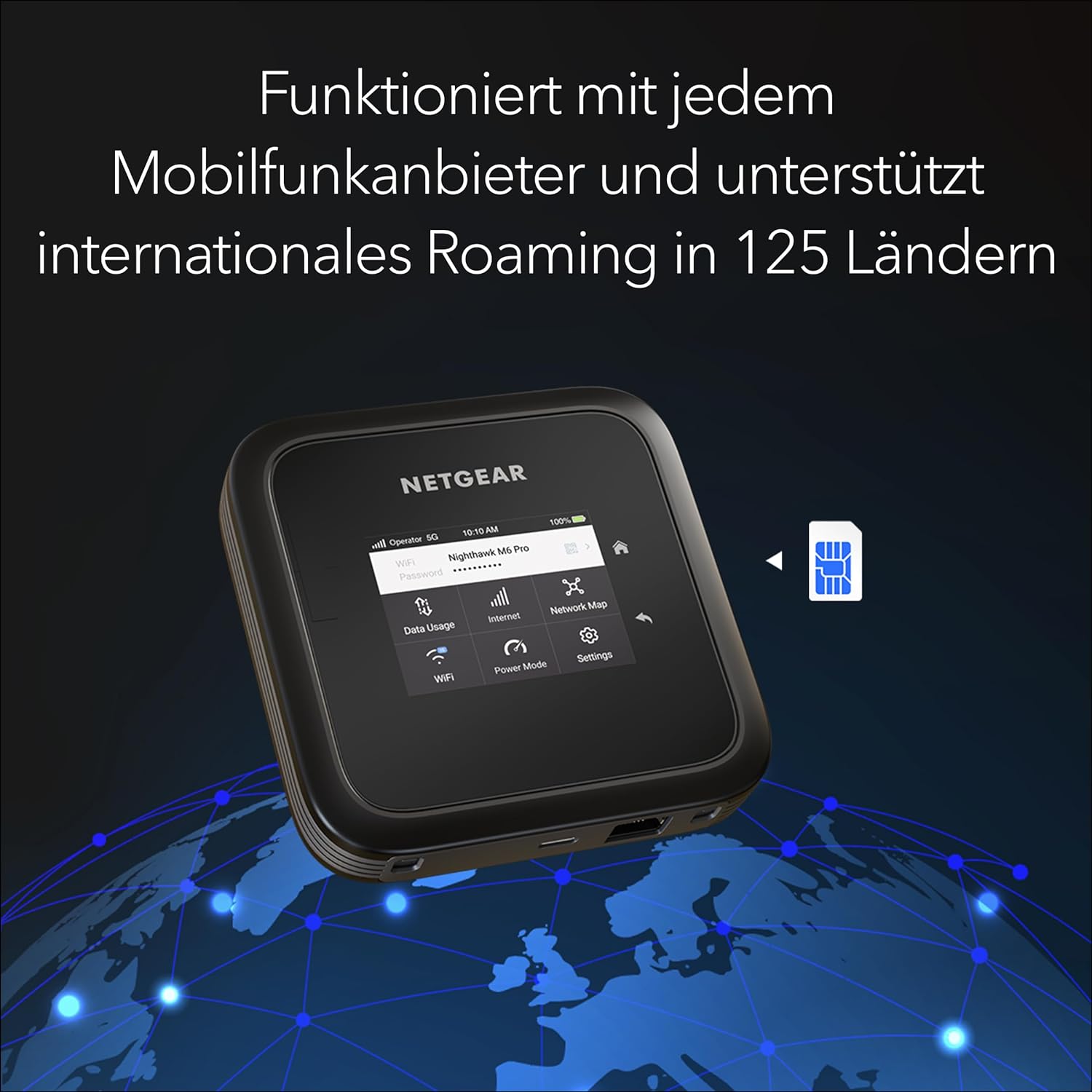 NETGEAR Nighthawk M6 Pro (MR6450) | 5G Router Sim-Karte WiFi 6E | LTE | Modem | Mobiler Hotspot| Ultraschneller, bis zu 4 GBit/s, Verbindung von bis zu 32 Geräten