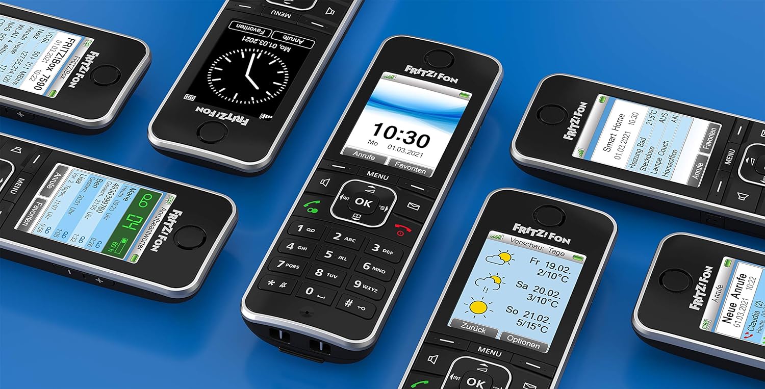 AVM FRITZ!Fon C6 Black DECT-Komforttelefon (hochwertiges Farbdisplay, HD-Telefonie, Internet-/Komfortdienste, Steuerung Fritz!Box-Funktionen) schwarz, Gebraucht - Gut
