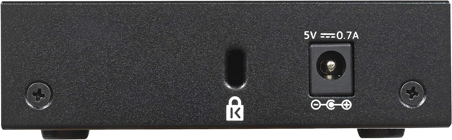 NETGEAR GS305 LAN Switch 5 Port Netzwerk Switch (Plug-and-Play Gigabit Switch LAN Splitter, LAN Verteiler, Ethernet Hub lüfterlos, robustes Metallgehäuse), Schwarz 1