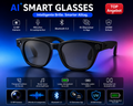 AI Smart Glasses 12MP Kamera | KI Übersetzer App | Bluetooth Audio | Touch Control | UV400 | 2 Wechselgläser