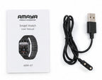 AMAYA Watch Lite ASW-07 Smartwatch mit 2,01” Super AMOLED Display | Bluetooth-Anrufe | IP68 Wasserdicht | 100 Sportmodi | Herzfrequenz & SpO₂ | Dual Strap