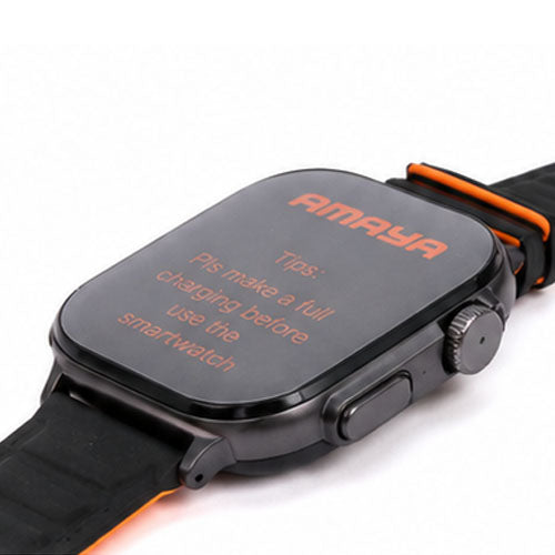 AMAYA Watch Lite ASW-07 Smartwatch mit 2,01” Super AMOLED Display | Bluetooth-Anrufe | IP68 Wasserdicht | 100 Sportmodi | Herzfrequenz & SpO₂ | Dual Strap