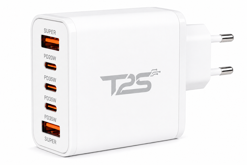 T2S 140W Schnellladegerät USB / USB-C - 5 Port Fast Charger