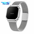 Smart Ring mit Touch-Display | Magnetisches Metallring | QWatch Pro | Silber