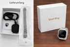 Smart Ring mit Touch-Display | Magnetisches Metallring | QWatch Pro | Silber