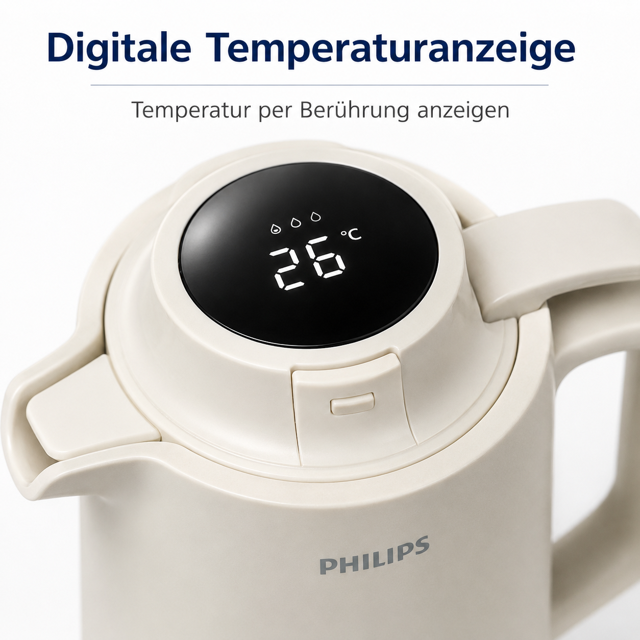 PHILIPS AWP2620 – Thermoskanne mit LED-Temperaturanzeige, 1,5 Liter